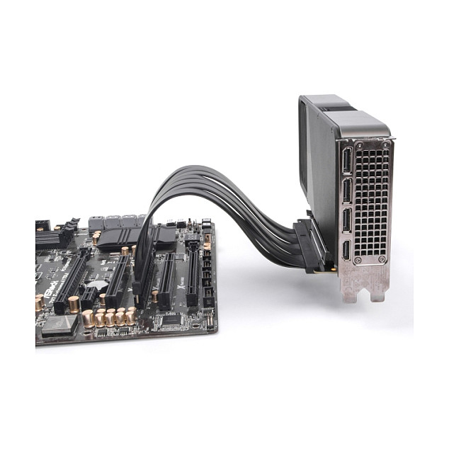 Riser Karte PCI Express 5.0 x16 Stecker zu x16 Slot mit Kabel 20 cm