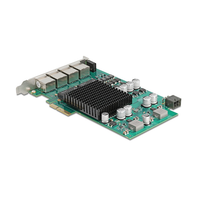 PCI Express x4 Netzwerkkarte Gigabit LAN 4 x RJ45 mit PoE+ i350