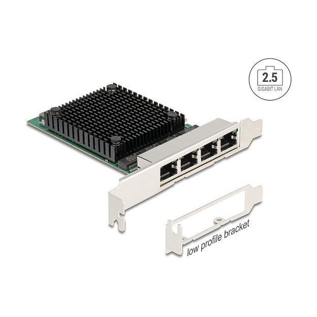 PCI Express x4 Netzwerkkarte 2,5 Gigabit LAN 4 x RJ45 RTL8125