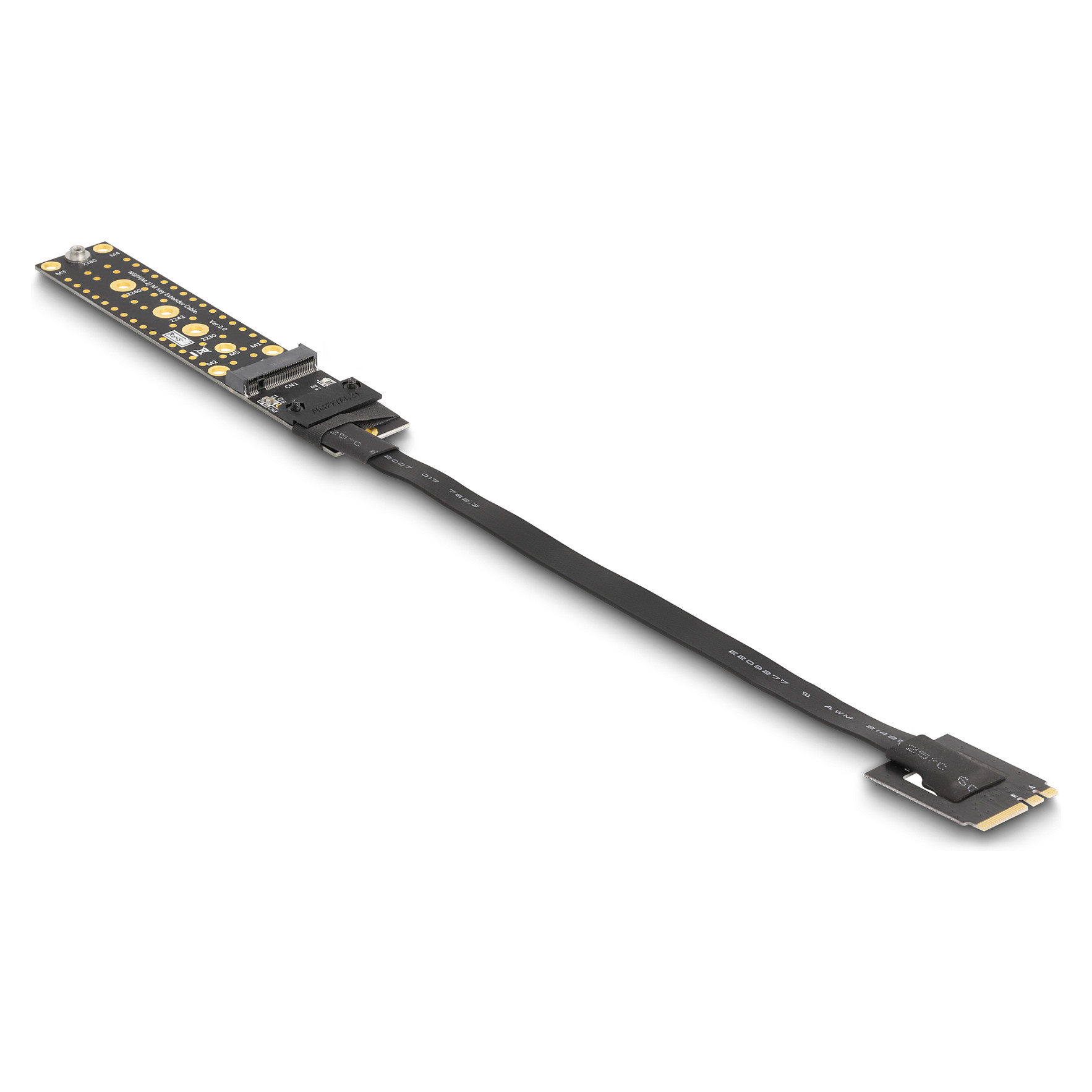Riser Karte NVMe M.2 Key A+E Stecker zu Key M Slot mit 20 cm Kabel