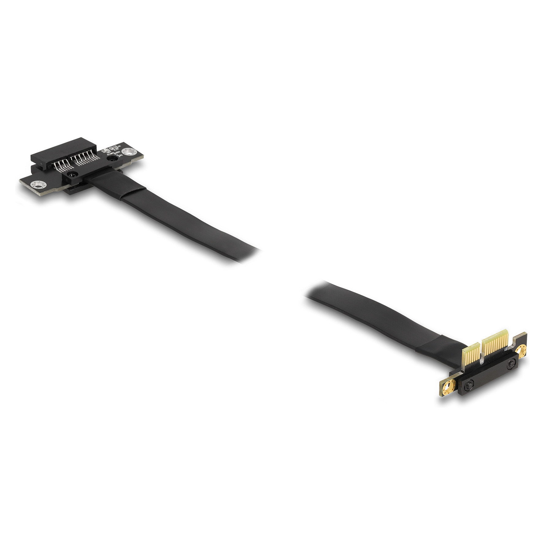 Riser Karte PCI Express x1 Stecker 90° gewinkelt zu x1 Slot mit Kabel 60 cm