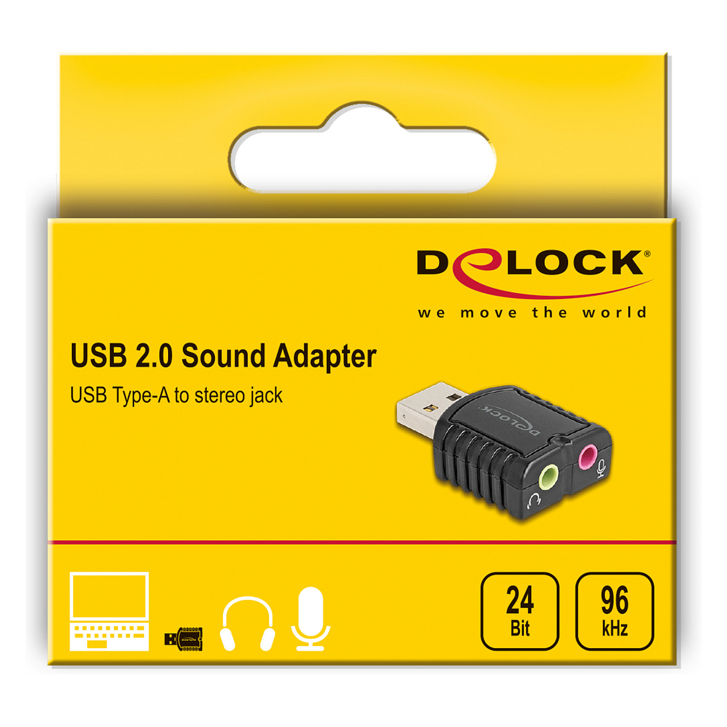 Externe USB Soundkarte 24 Bit / 96 kHz Plug & Play für Windows, MAC, Linux, Chrome OS