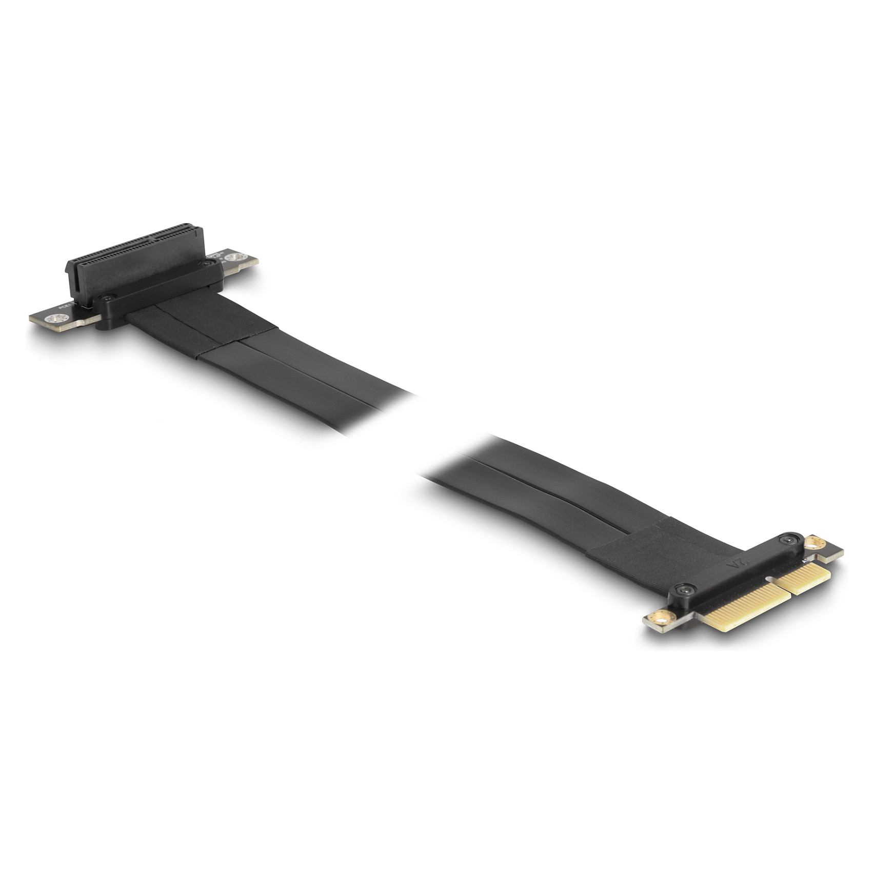 Riser Karte PCI Express x4 Stecker zu x4 Slot 90° gewinkelt mit Kabel 60 cm