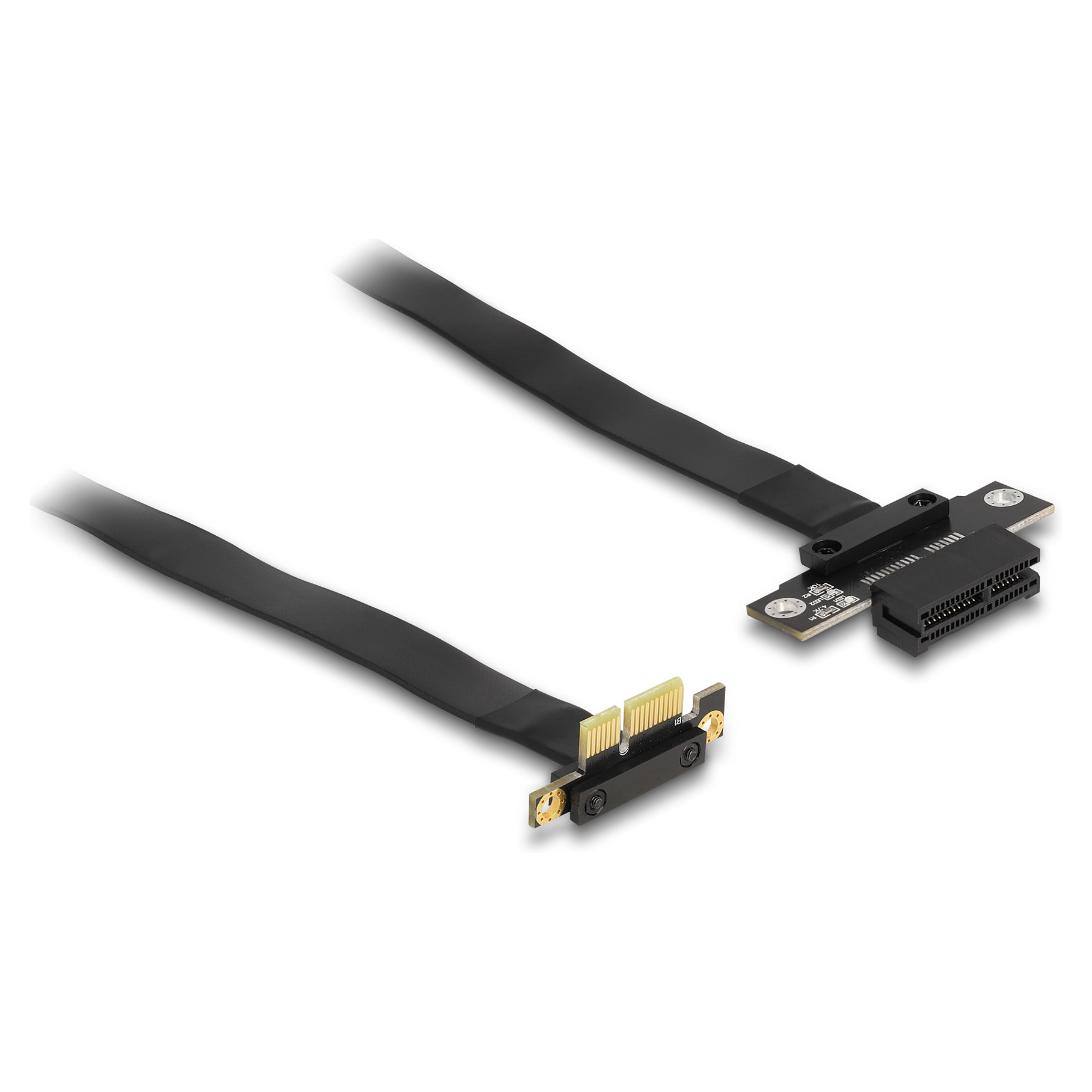 Riser Karte PCI Express x1 Stecker 90° gewinkelt zu x1 Slot mit Kabel 30 cm