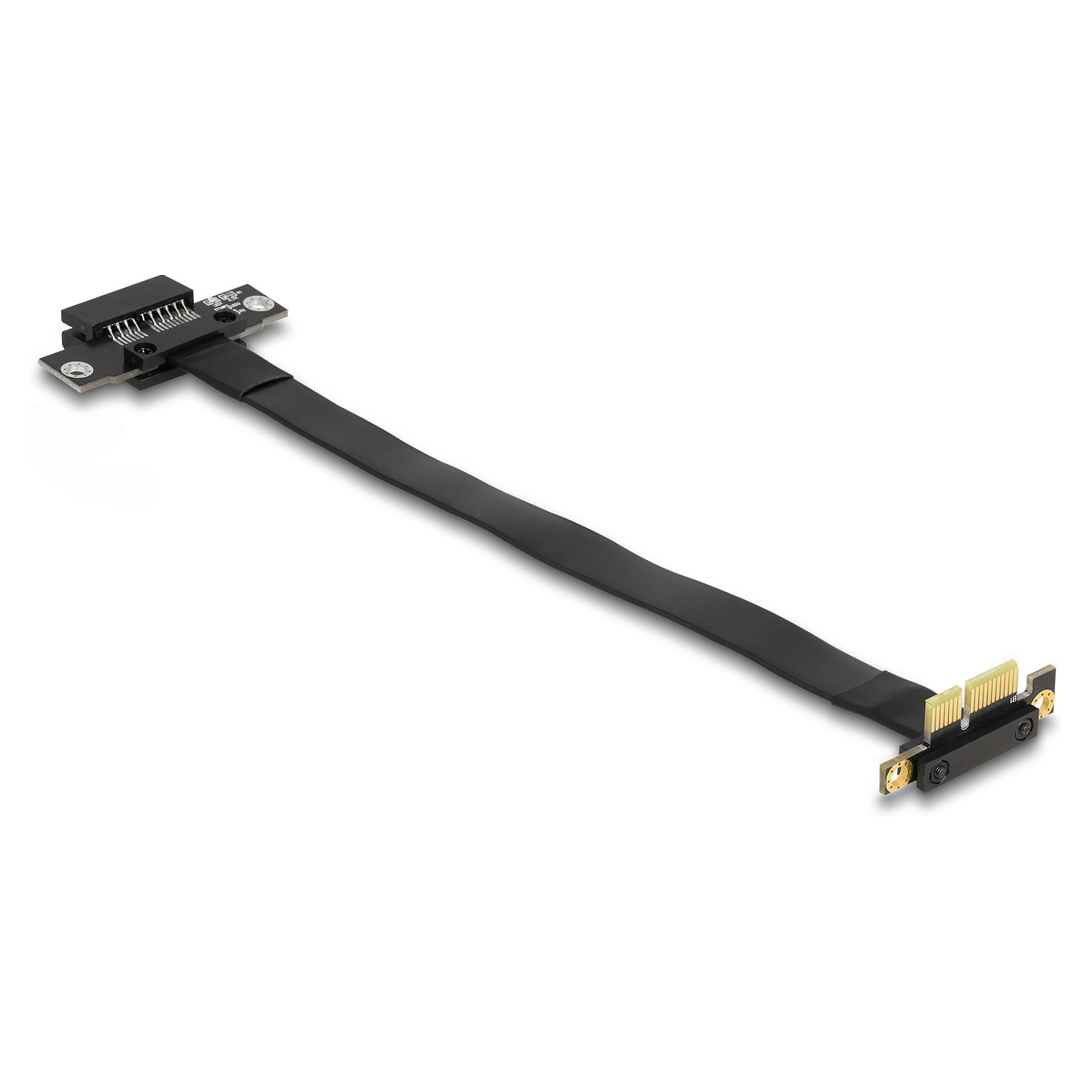 Riser Karte PCI Express x1 Stecker 90° gewinkelt zu x1 Slot mit Kabel 30 cm
