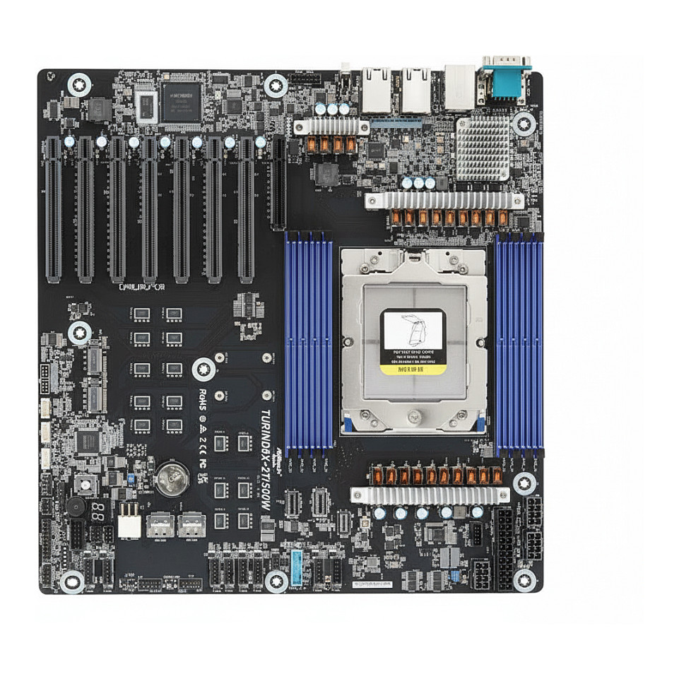 ASRock Mainboard TurinD8X-2T/500W EEB Single Sockel SP5 Single