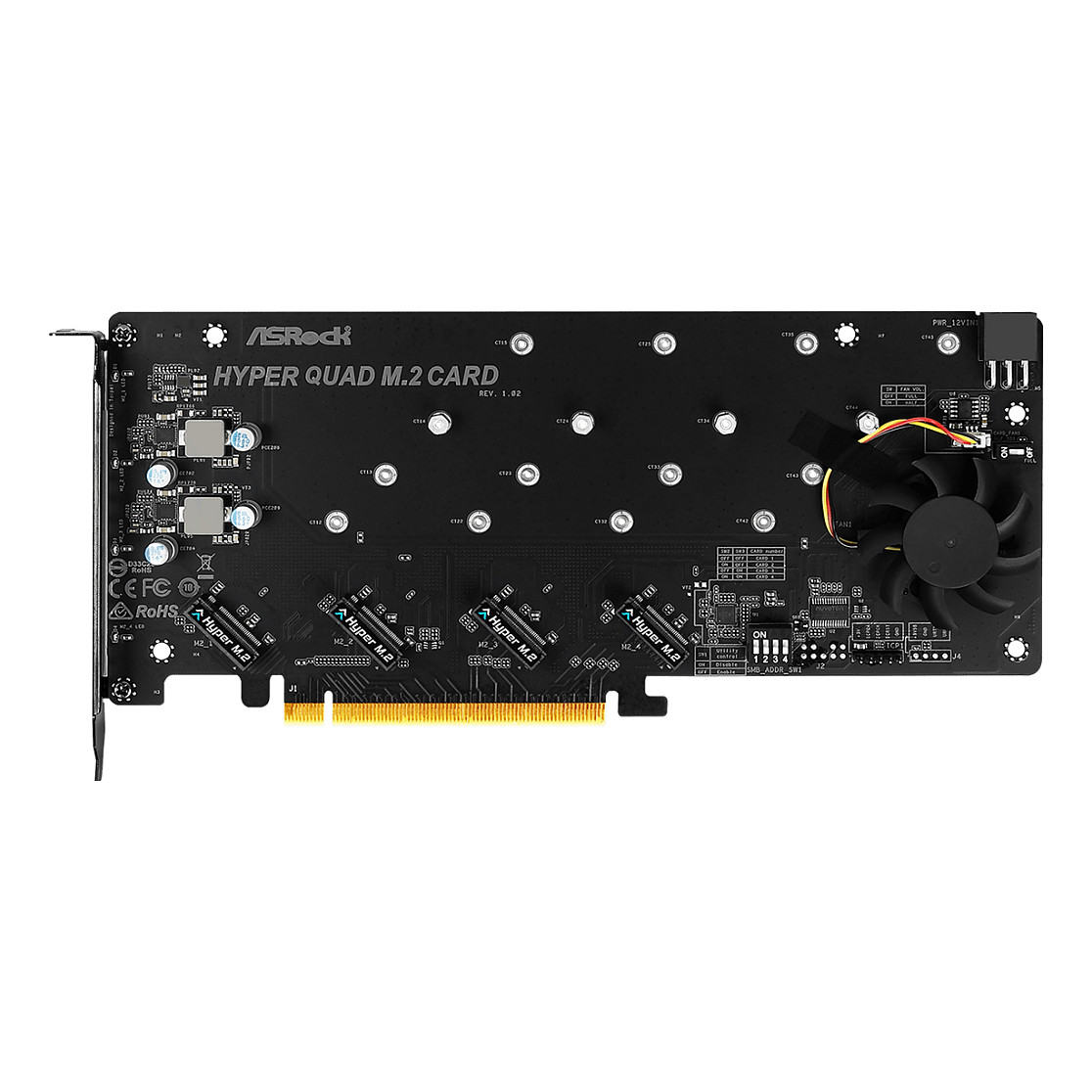 ASRock Hyper Quad M.2 Card PCIe Gen4 x16 für 4x SSD