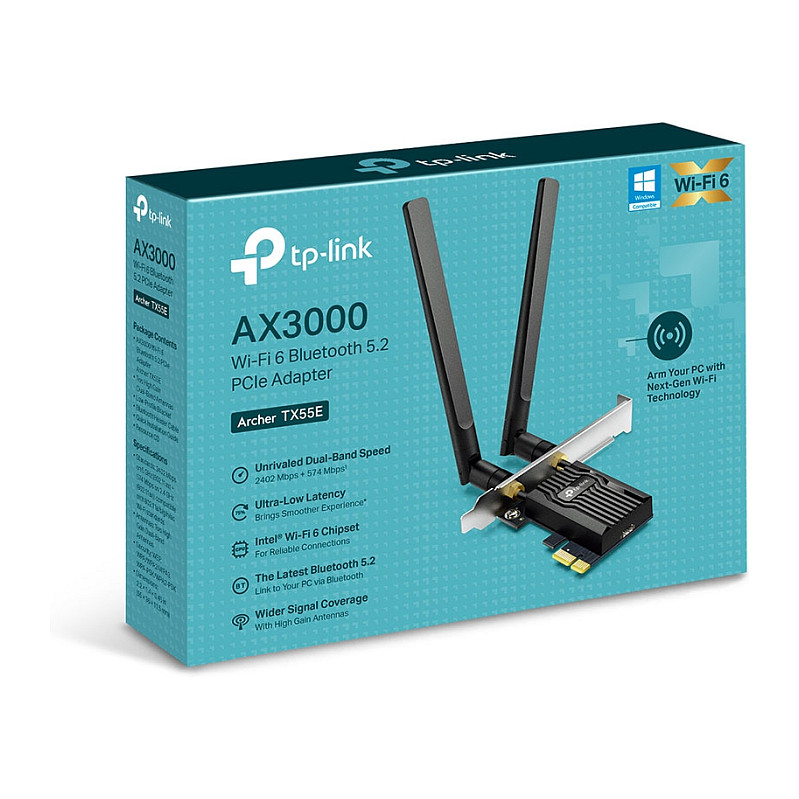 TP-Link Archer TX55E AX3000 Wi-Fi 6 BT WLAN PCI Express