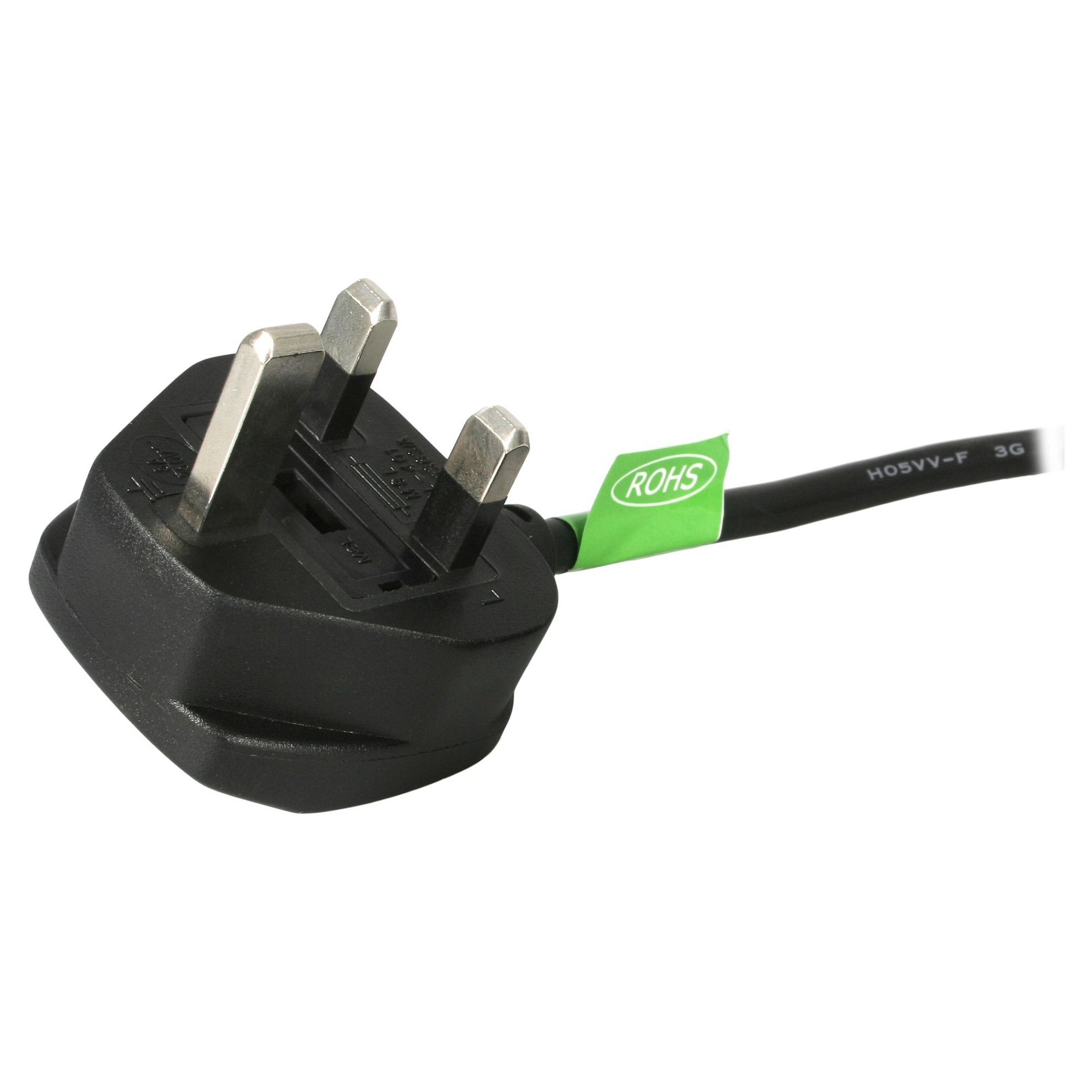 STARTECH.COM 6ft 1,8m UK Computer Power Cable 18AWG BS 1363 to C13 10A 250V Black Replacement AC Power Cord Kettle Lead / UK