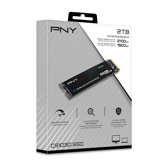 M.2 2TB PNY CS1030 M280CS1030-2TB-RB 0,132 DWPD 2280 PCIe 3.0 x4 (NVMe) SSD