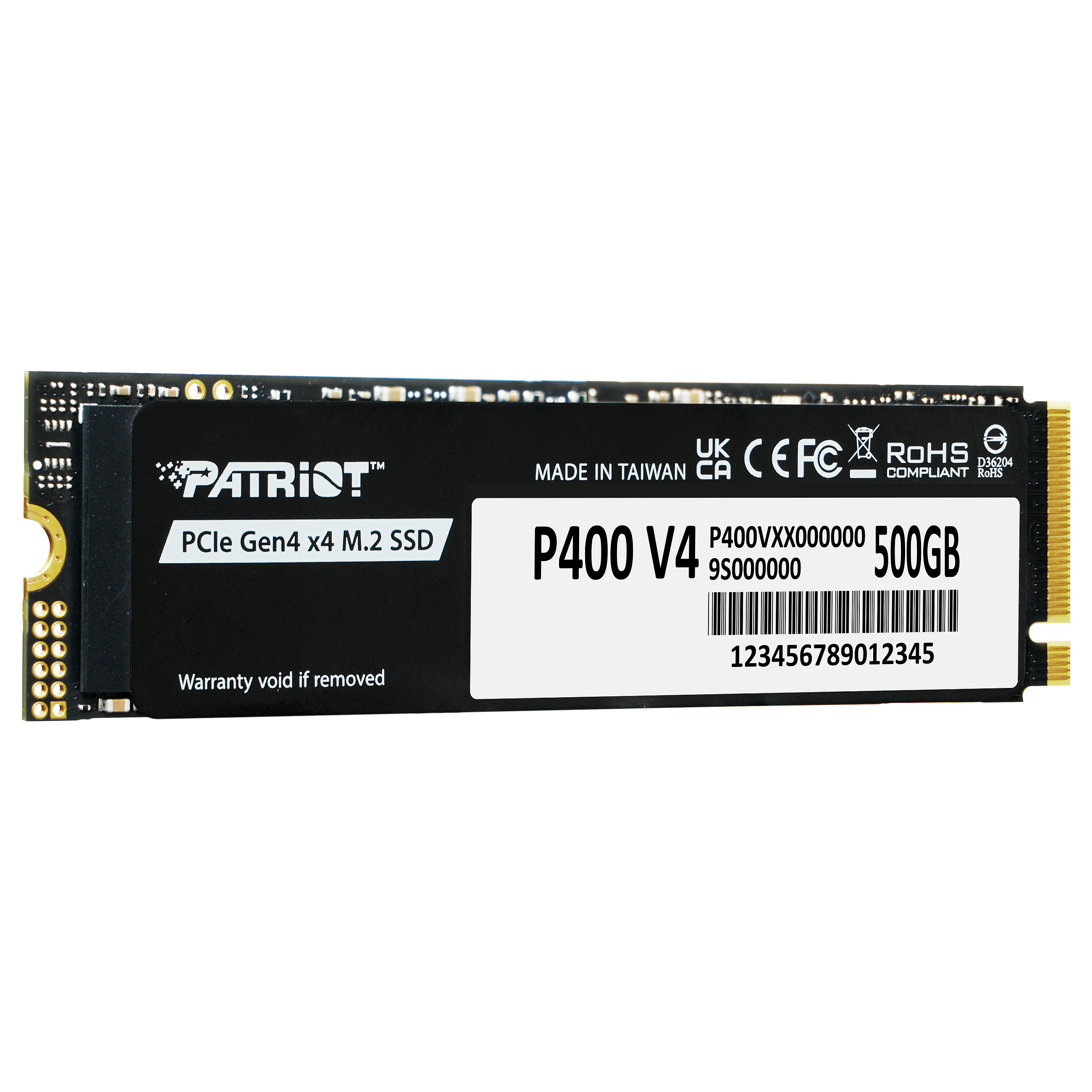 M.2 500GB Patriot P400 PCIe 4.0 5000/3000 Heatsink