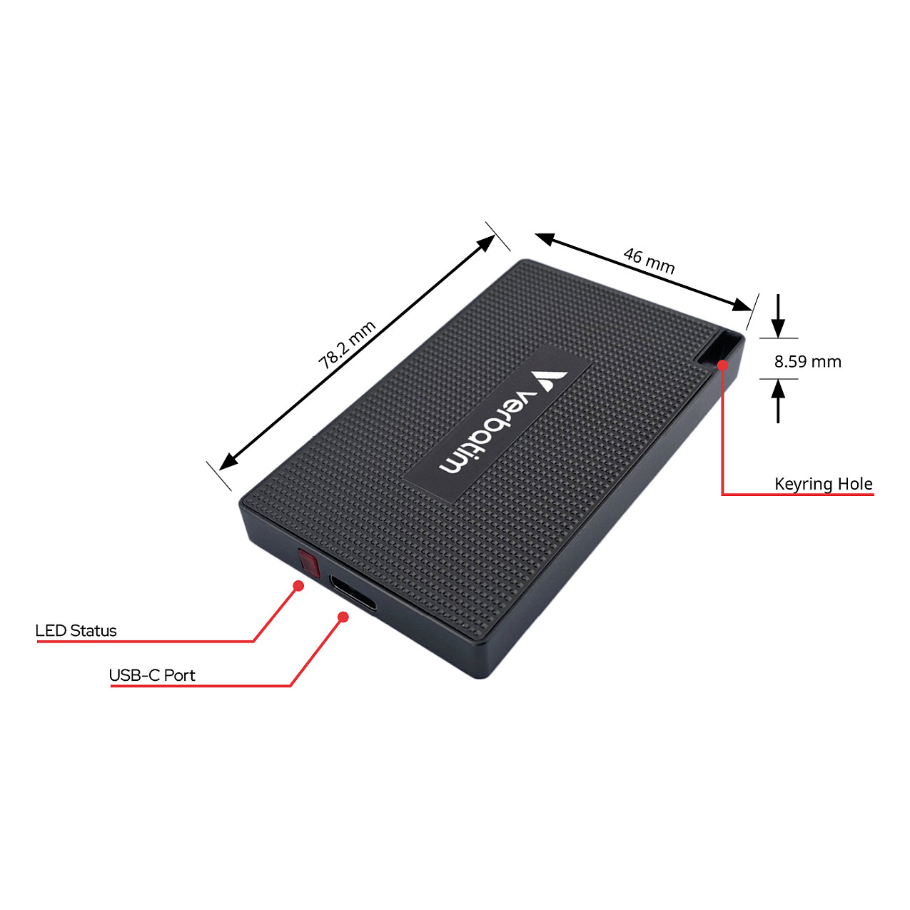 512GB Verbatim Metal Mini USB 3.2 Typ A-C