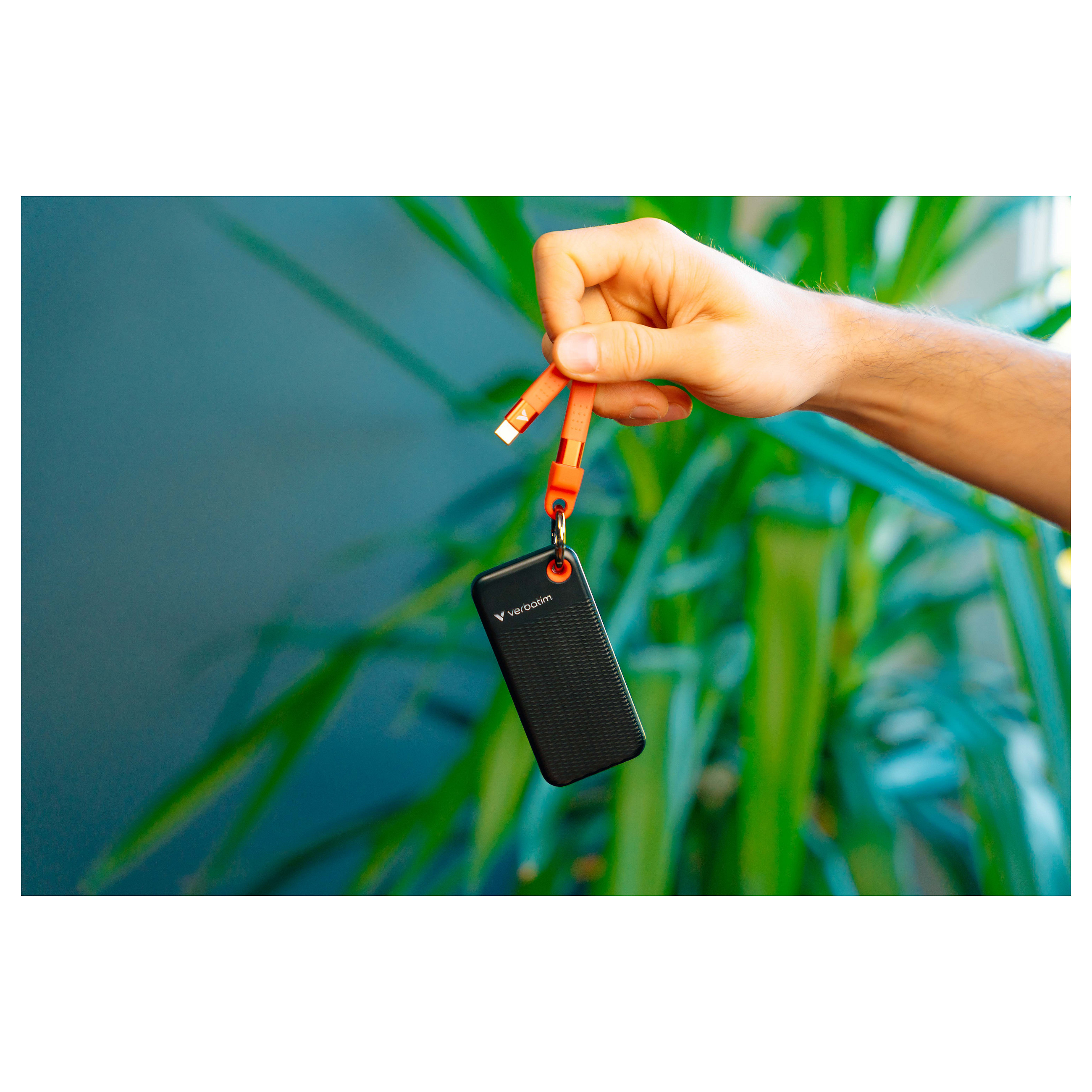 2TB Verbatim Pocket USB 3.2 Typ-C schwarz-orange