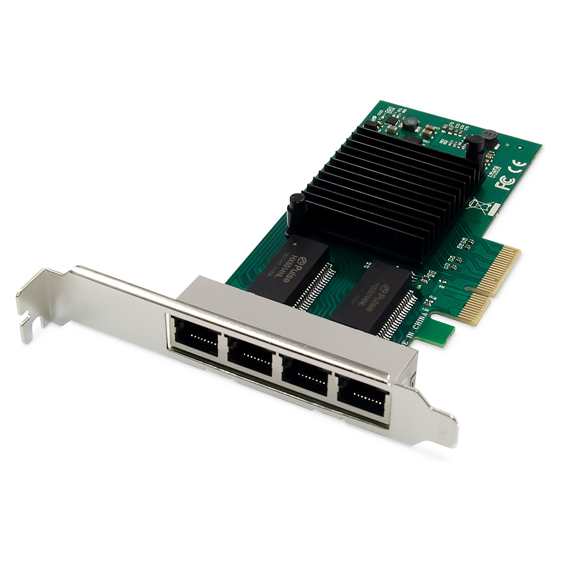 DIGITUS Netzwerkkarte PCI-e 4Port RJ45 Gigabit Intel I350