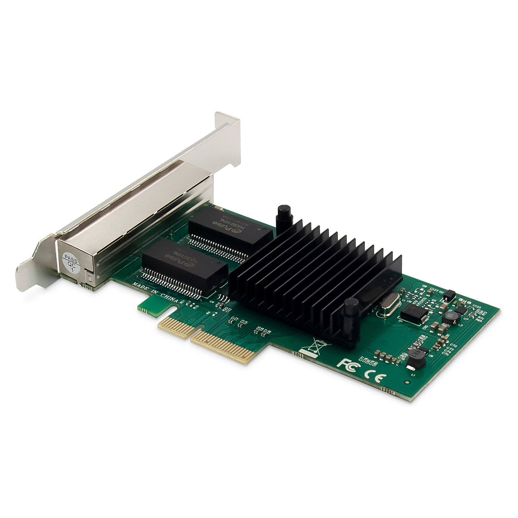 DIGITUS Netzwerkkarte PCI-e 4Port RJ45 Gigabit Intel I350