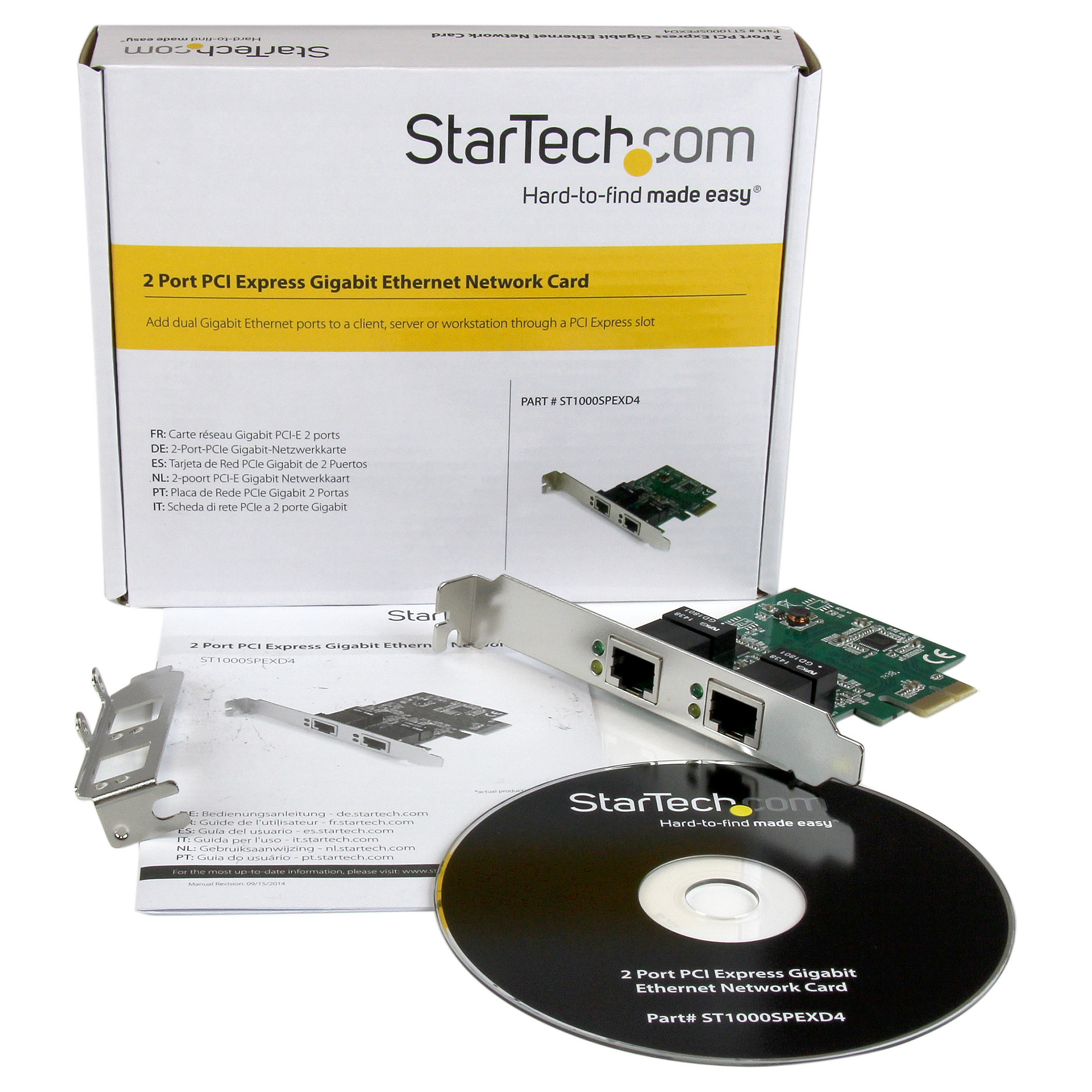 StarTech Netzwerkkarte Dual-Port RJ-45 Gbit FH/LP PCIe 2.0 ST1000SPEXD4