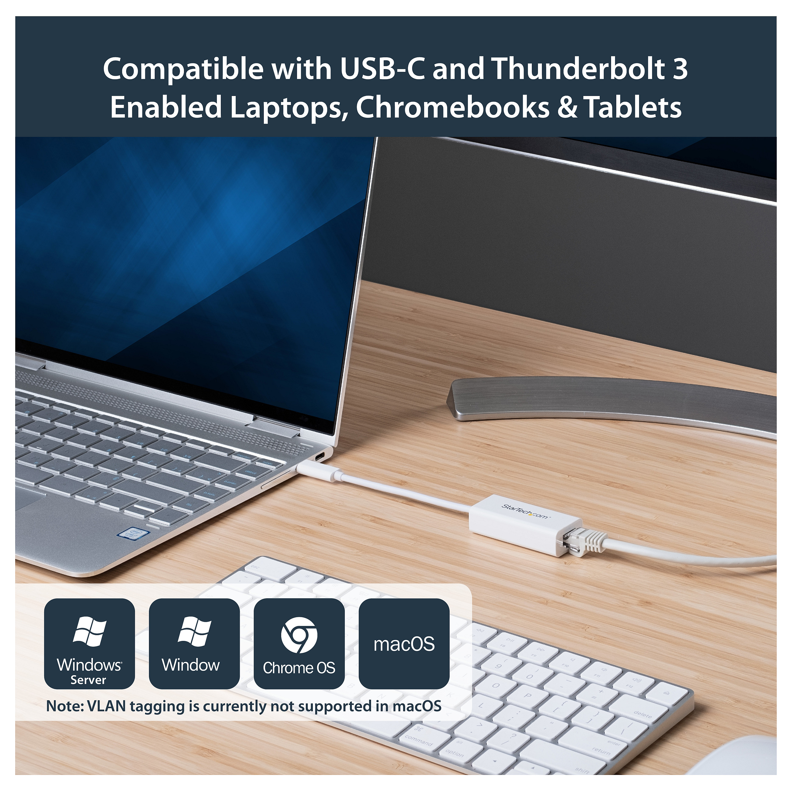 StarTech US1GC30W USB 3.0 Type C to Gigabit Ethernet Adapter White