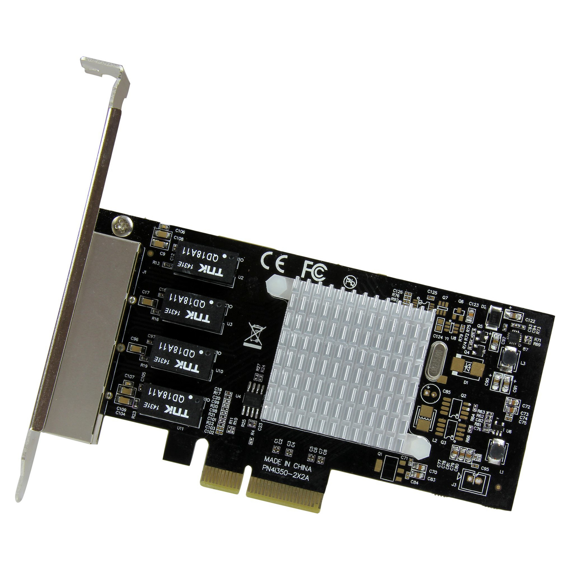 StarTech 4 Port Gigabit Ethernet PCI Express Network Card - Intel