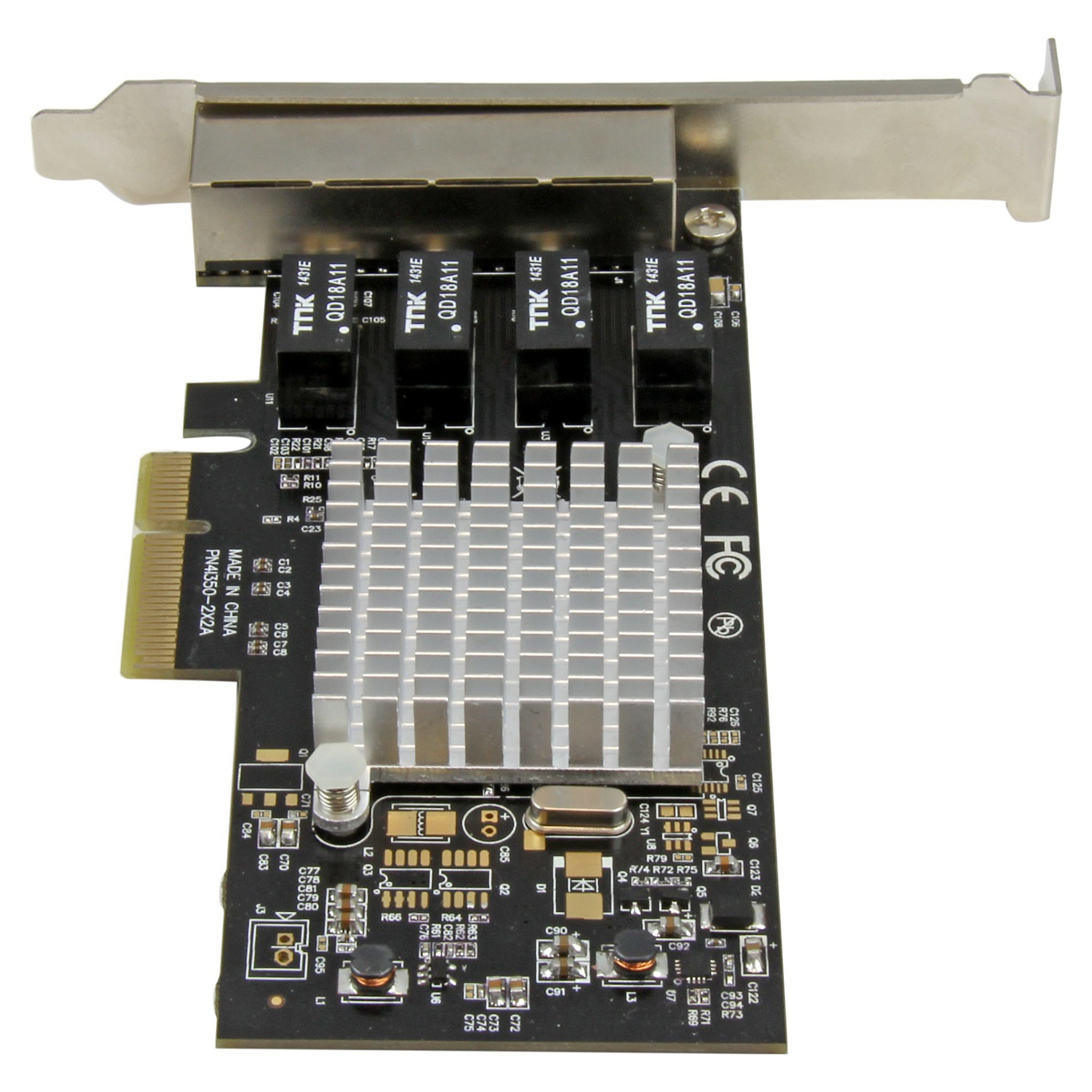 StarTech 4 Port Gigabit Ethernet PCI Express Network Card - Intel
