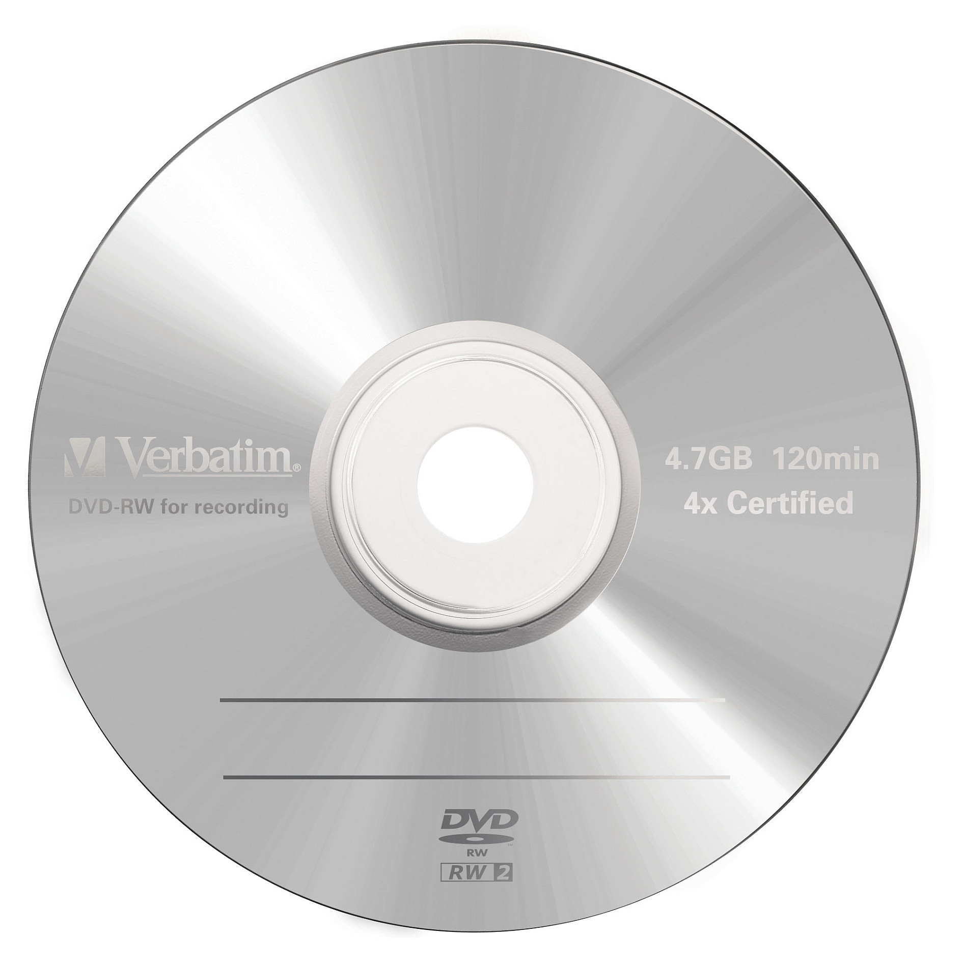 1x5 Verbatim DVD-RW 4,7GB 4x Speed, Jewel Case