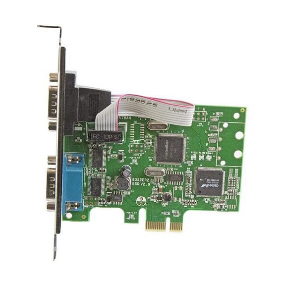 2 Port PCI Express Seriell Karte mit 16C1050 UART - RS232 - PCIe Seriell mit Dual Channel 16C1050 UART