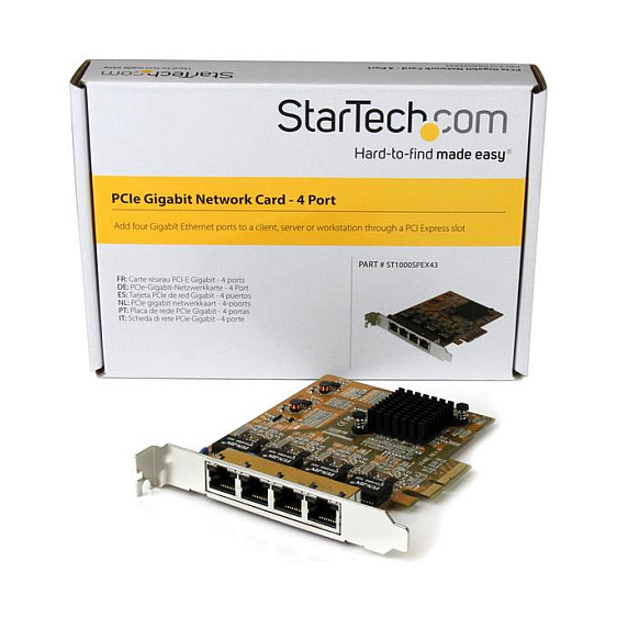 STARTECH.COM 4 Port PCIe Gigabit Netzwerkkarte - Quad Port PCI Express GbE NIC