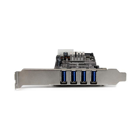 STARTECH.COM 4 Port USB 3.0 SuperSpeed PCI Express Schnittstellenkarte mit 2 5Gb/s Kanlen und UASP - SATA/LP4 Molex Strom