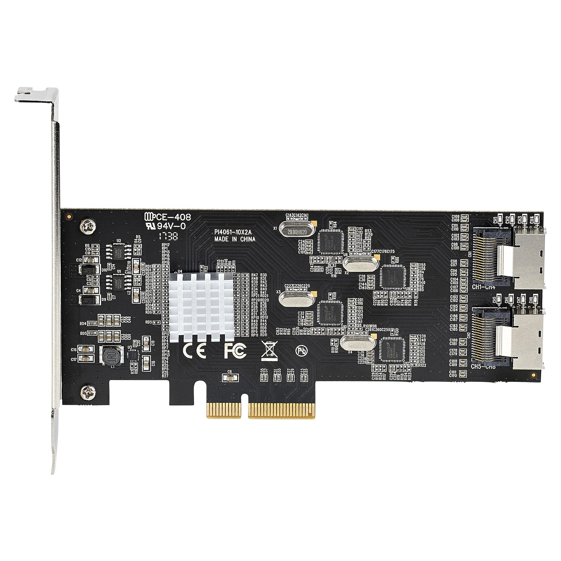 STARTECH.COM SATA PCIe Controller 8 Port - 6Gbit/s SATA PCIe Schnittstellenkarte - PCIe x4 Gen2 zu SATA III - SATA HDD/SSD