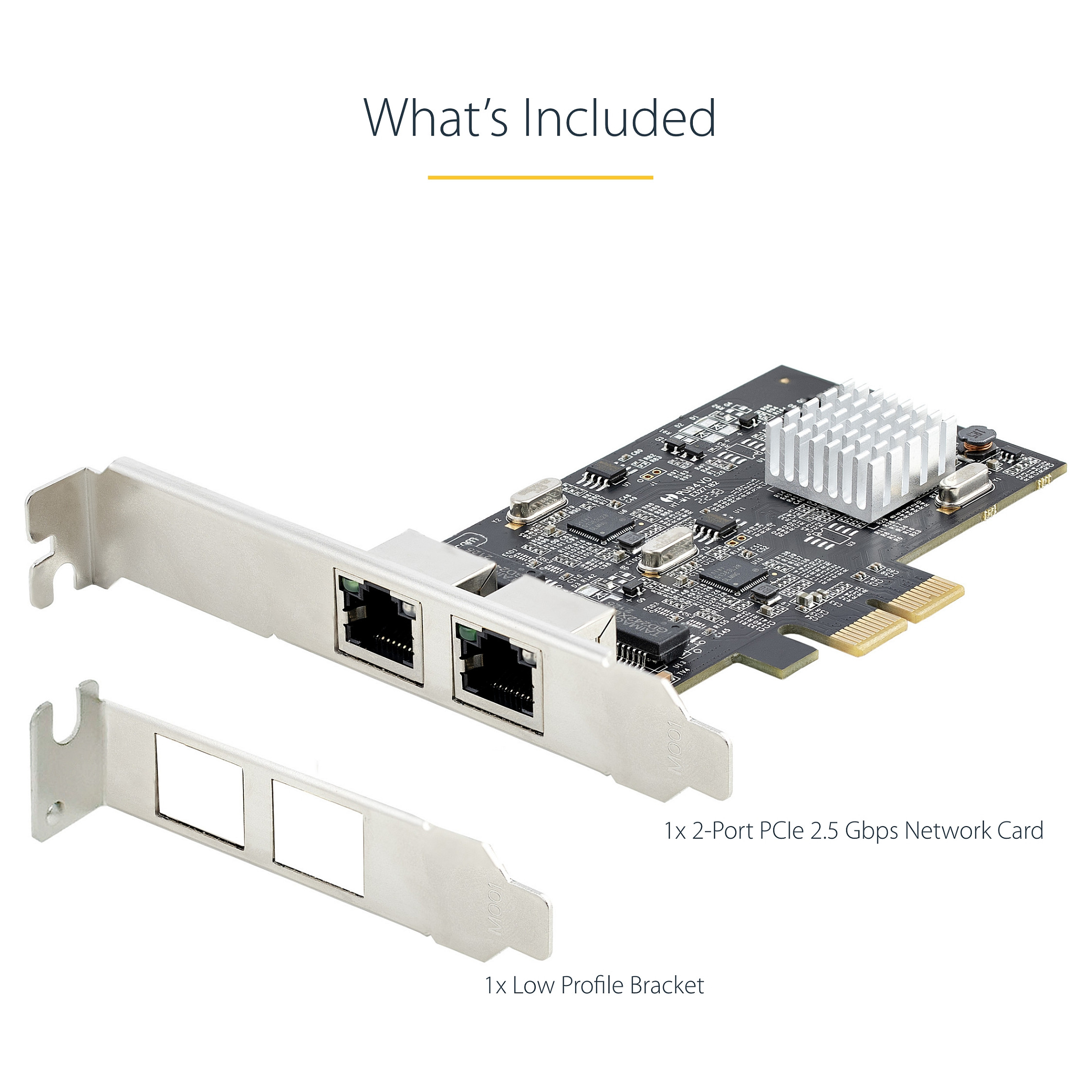 STARTECH.COM 2-Port 2.5 Gbit PCIe Netzwerkkarte Intel I225-V Dual-Port Computer LAN Karte Multi-Gigabit NIC 2.5G PCI Express Server