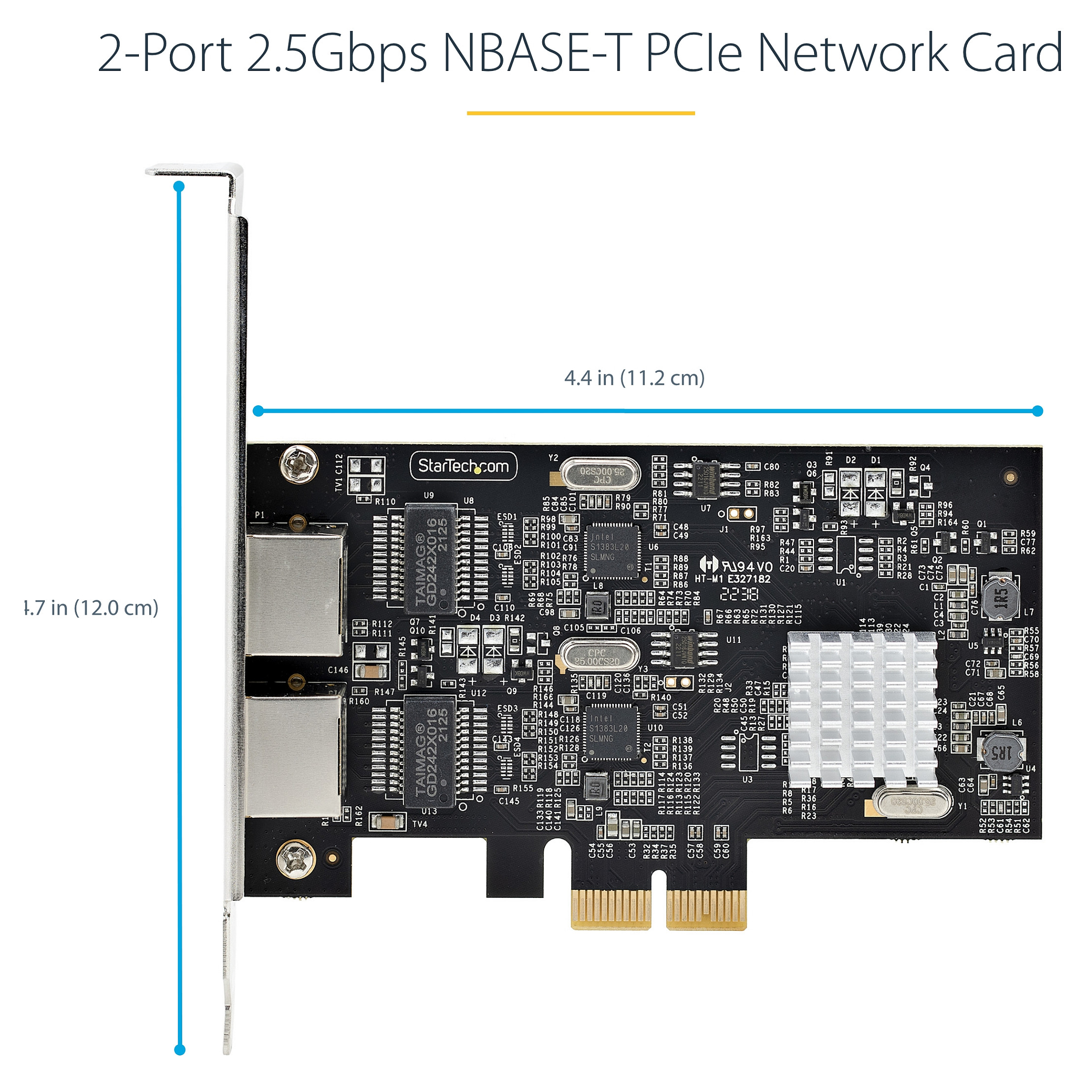 STARTECH.COM 2-Port 2.5 Gbit PCIe Netzwerkkarte Intel I225-V Dual-Port Computer LAN Karte Multi-Gigabit NIC 2.5G PCI Express Server