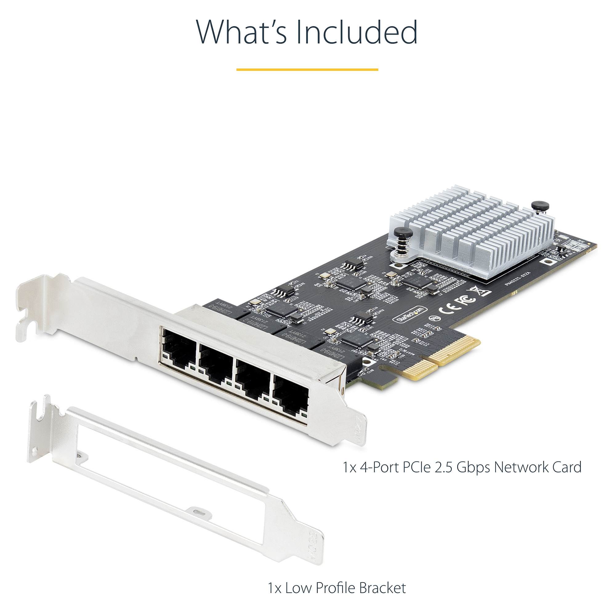 STARTECH.COM 4-Port 2.5 Gbit PCIe Netzwerkkarte Intel I225-V Dual-Port Computer LAN Karte Multi-Gigabit NIC 2.5G PCI Express Server