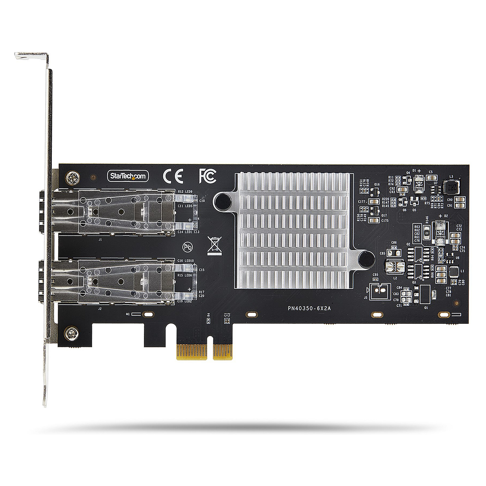 STARTECH.COM 2-Port GbE SFP Netzwerkkarte PCIe 2.0 x1 Intel I350-AM2 2x 1GbE 1000BASE Kupfer/Glasfaser Netzwerkkarte Gigabit LWL/LAN