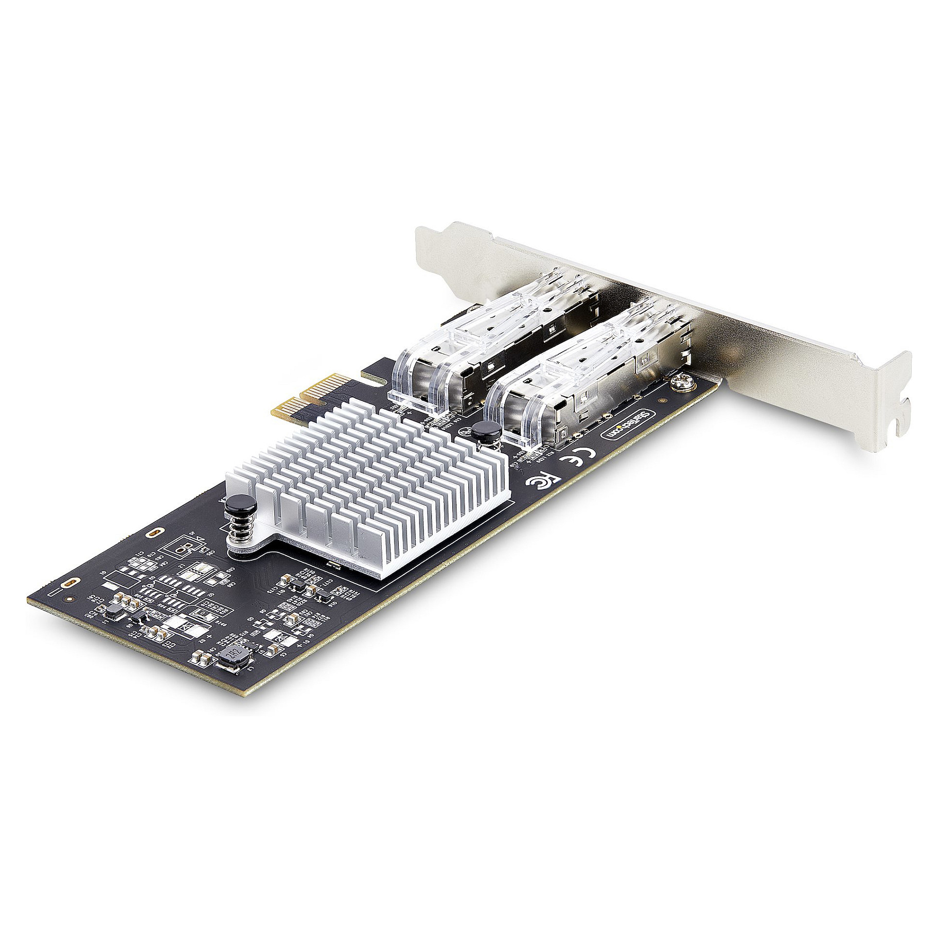 STARTECH.COM 2-Port GbE SFP Netzwerkkarte PCIe 2.0 x1 Intel I350-AM2 2x 1GbE 1000BASE Kupfer/Glasfaser Netzwerkkarte Gigabit LWL/LAN