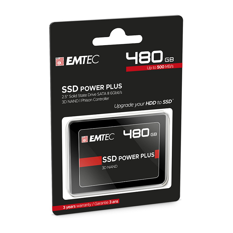 2,5" 480GB Emtec X150 Power Plus 3D NAND SATA SSD - 480 GB