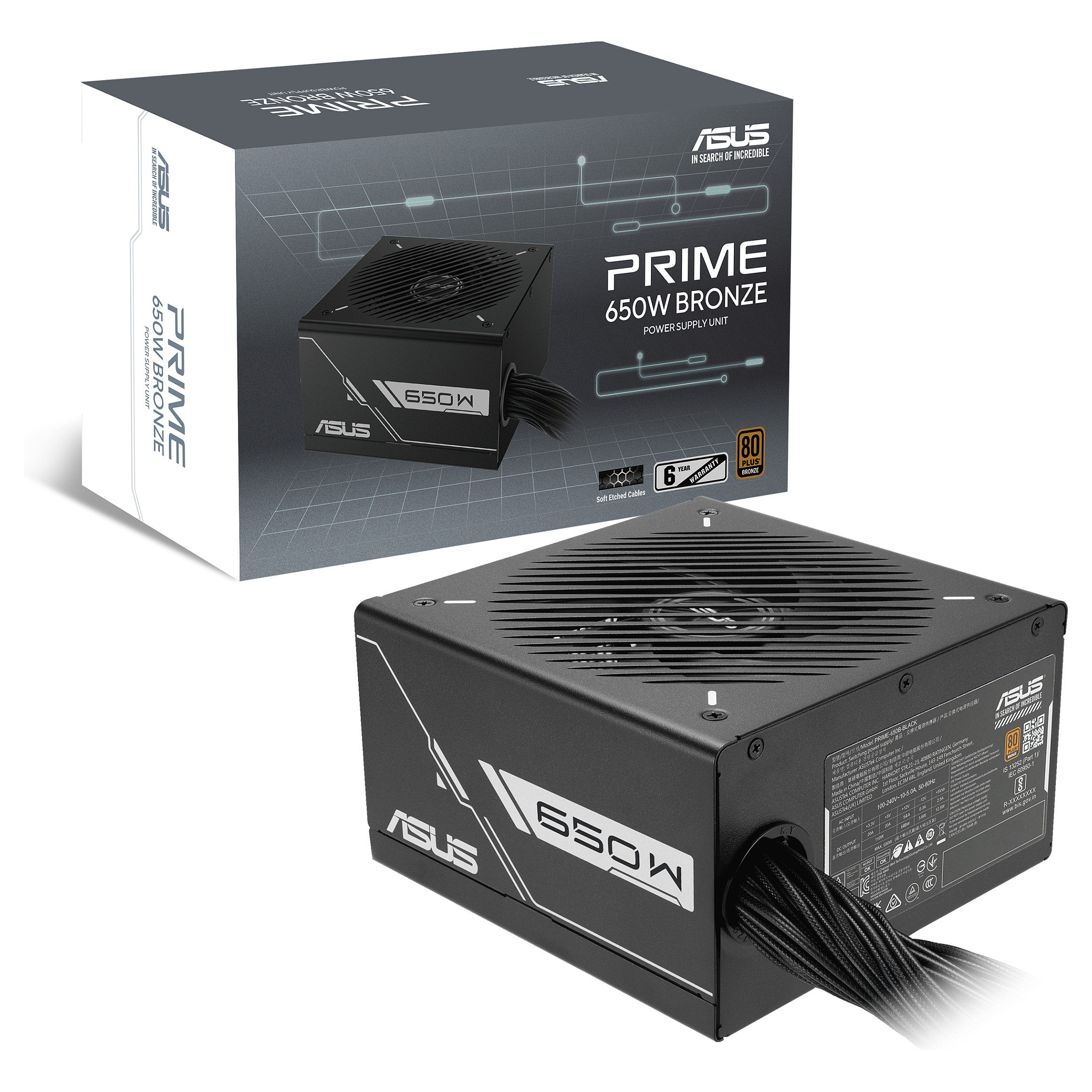 650W ASUS Netzteil PRIME-650B-BLACK 80+ Bronze