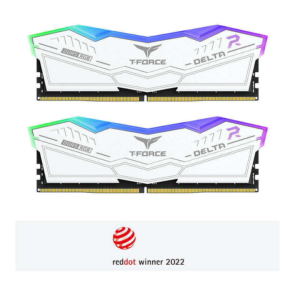 32GB Team Group DIMM 6000 (2x 16 GB) Dual-Kit (wei, FF4D532G6000HC30DC01, Delta RGB, INTEL XMP)