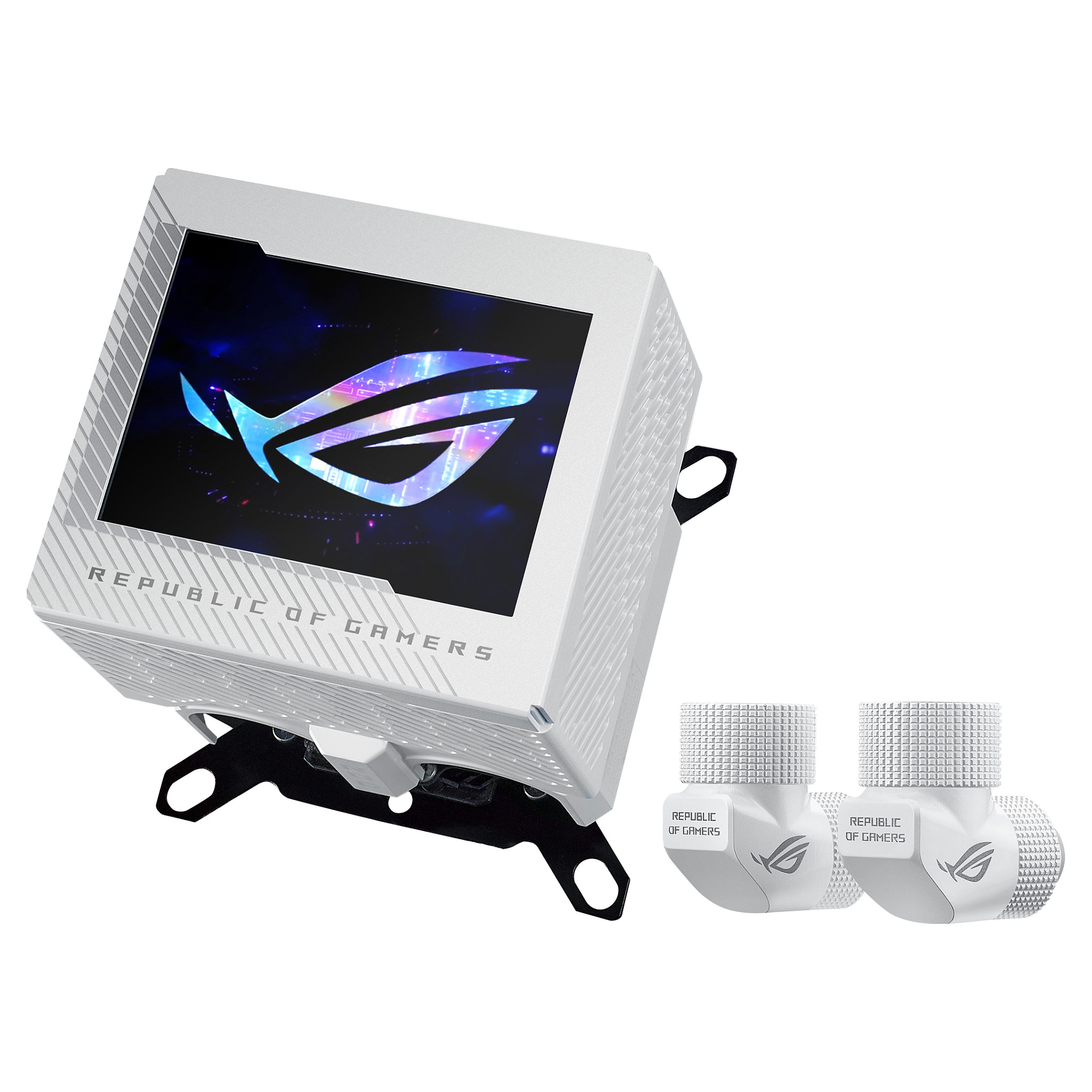 K ASUS ROG Ryujin III WB White LCD CPU-Wasserblock