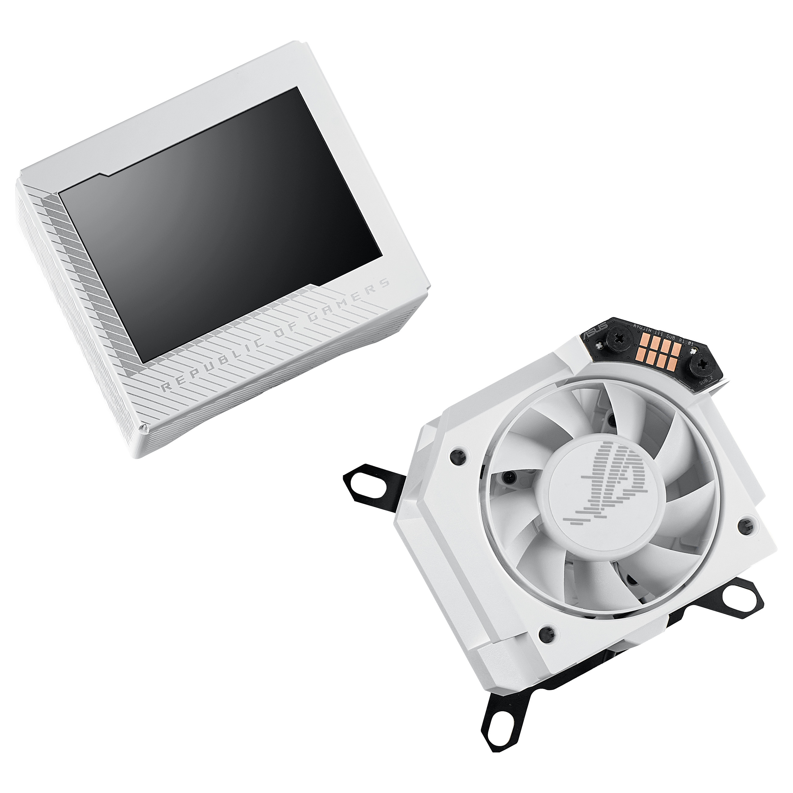 K ASUS ROG Ryujin III WB White LCD CPU-Wasserblock