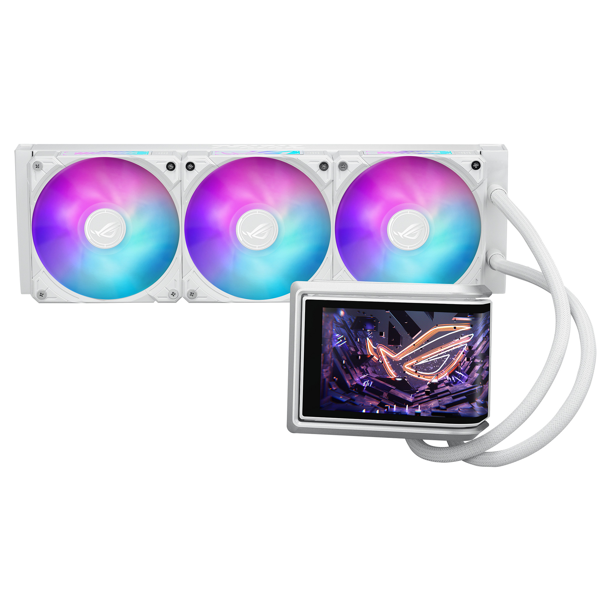 K ASUS ROG RYUO IV 360 ARGB Komplettwasserkühlung für AMD und Intel CPUs weiß