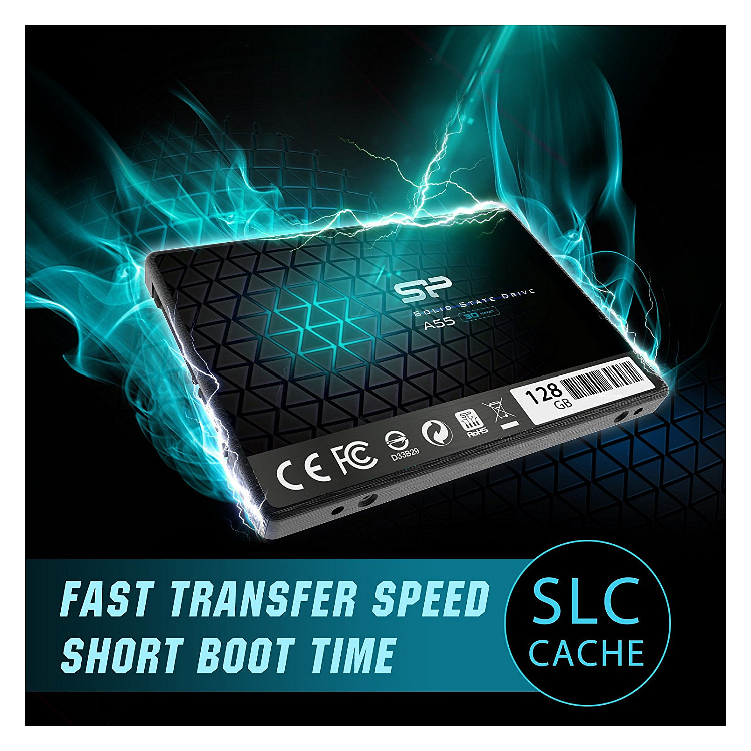 2,5" 128GB Silicon Power SATAIII A55 3D Nand TLC