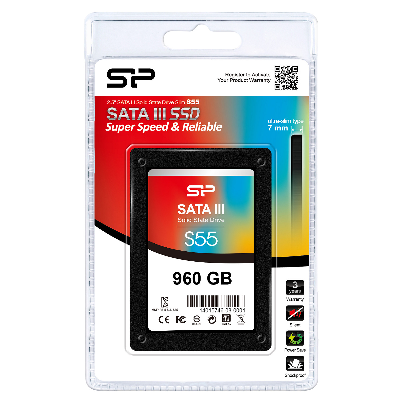 2,5" 960GB Silicon Power SATAIII S55 3D NAND Black