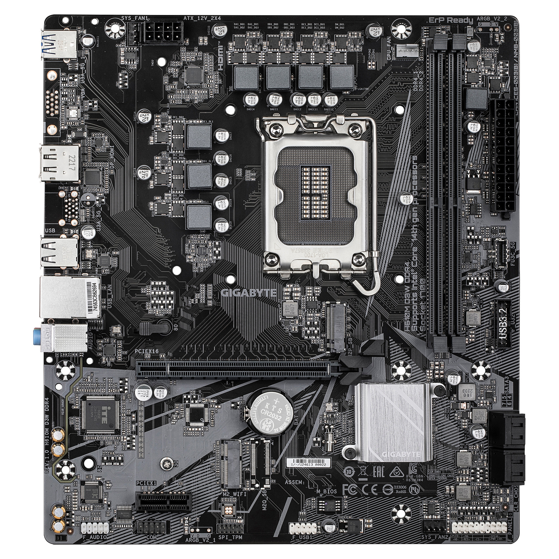 GIGA H610M D3W DDR4 S1700/DDR4/µATX