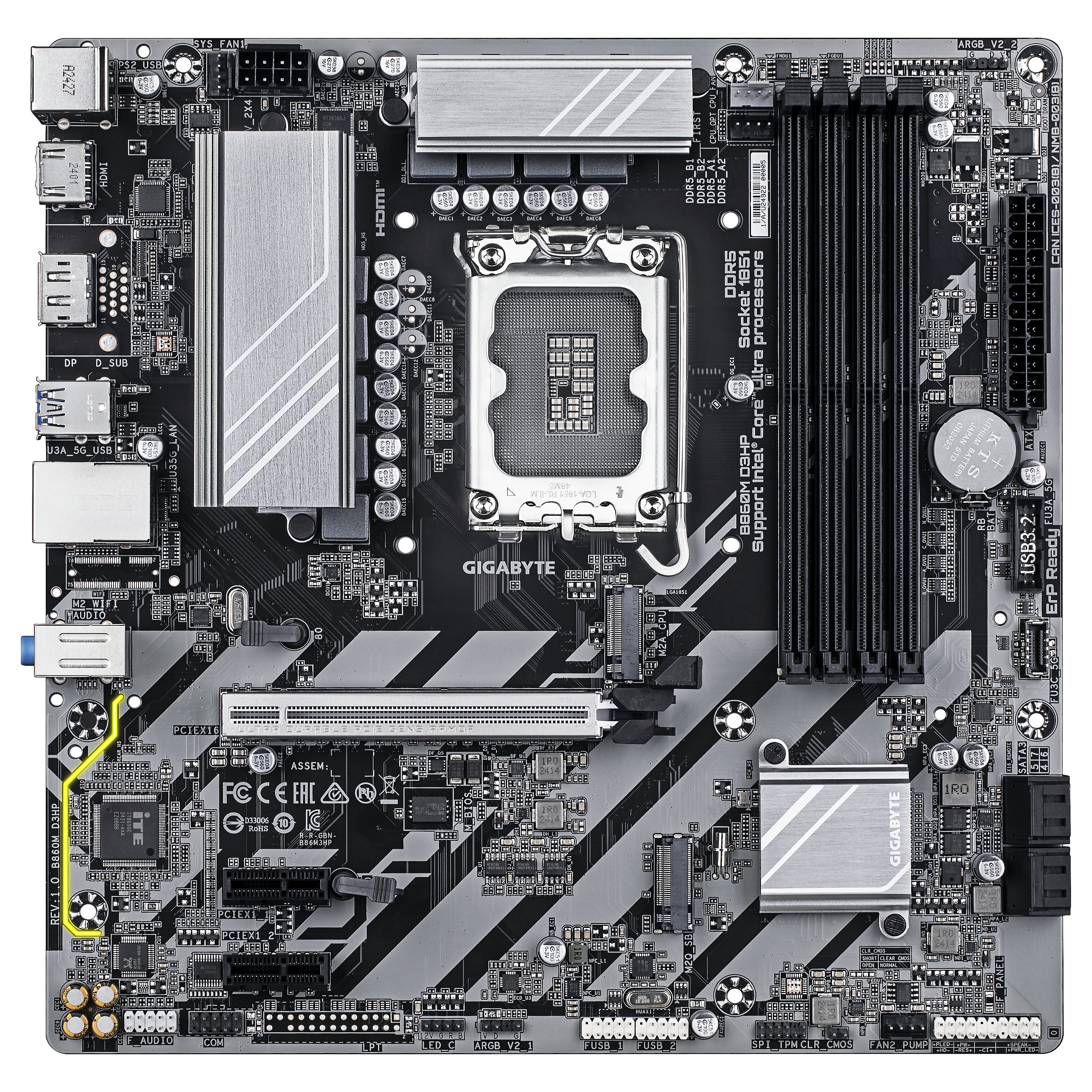 GIGA B860M D3HP S1851/DDR5/µATX