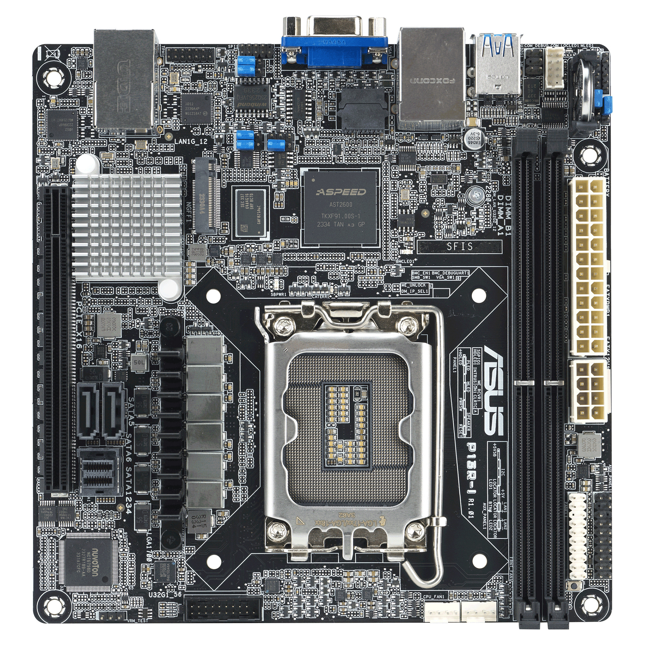 ASUS SERVER P13R-I S1700 C262/DDR5/VGA/2xGBL/mITX (ASMB11-iKVM onboard)