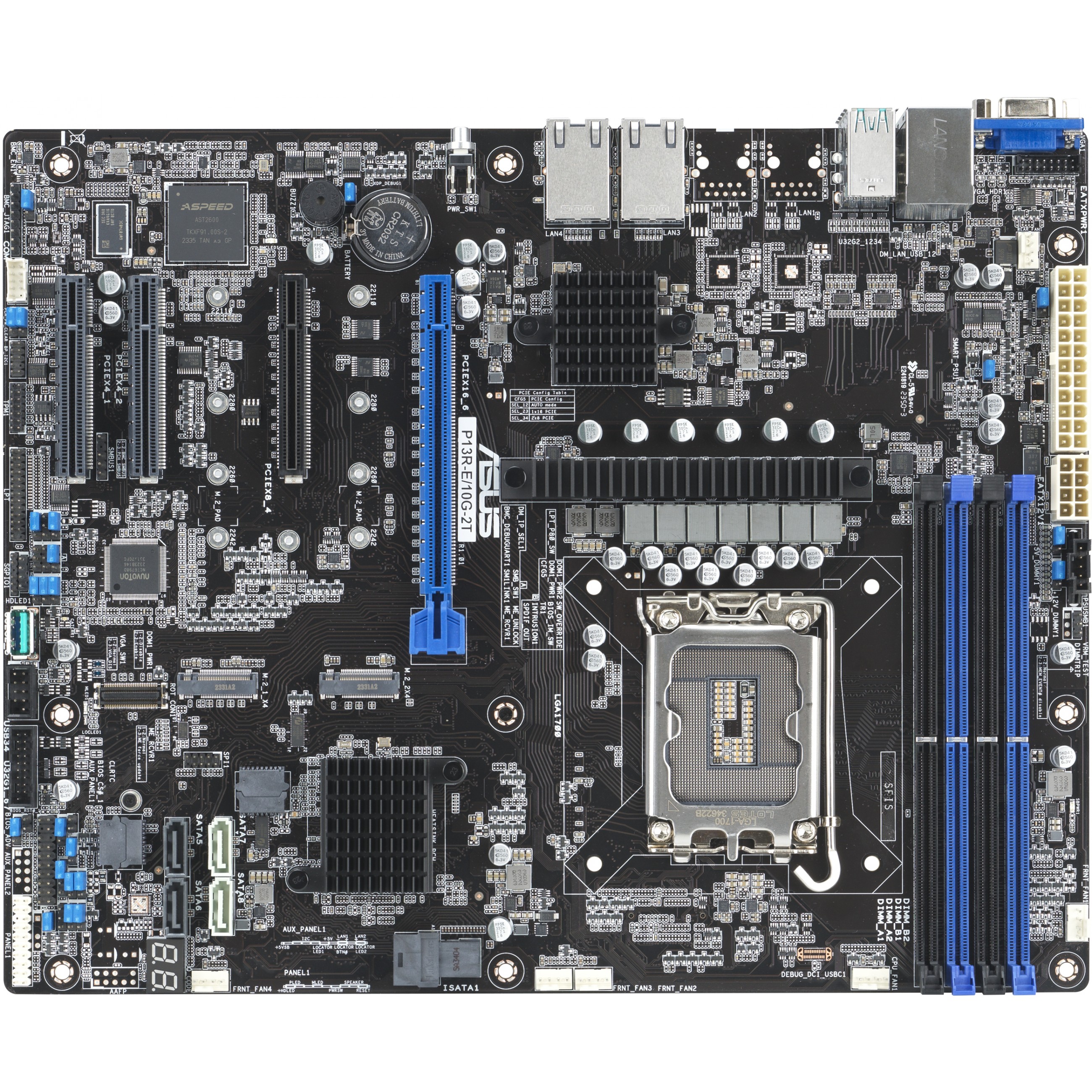 ASUS SERVER P13R-E/10G-2T S1700 C266/DDR5/VGA/2x10GBL/ATX (ASMB11-iKVM onboard)