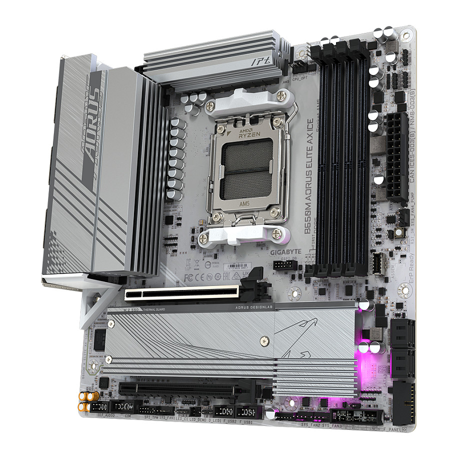Gigabyte B650M A ELITE AX ICE (B650.AM5.mATX.DDR5)