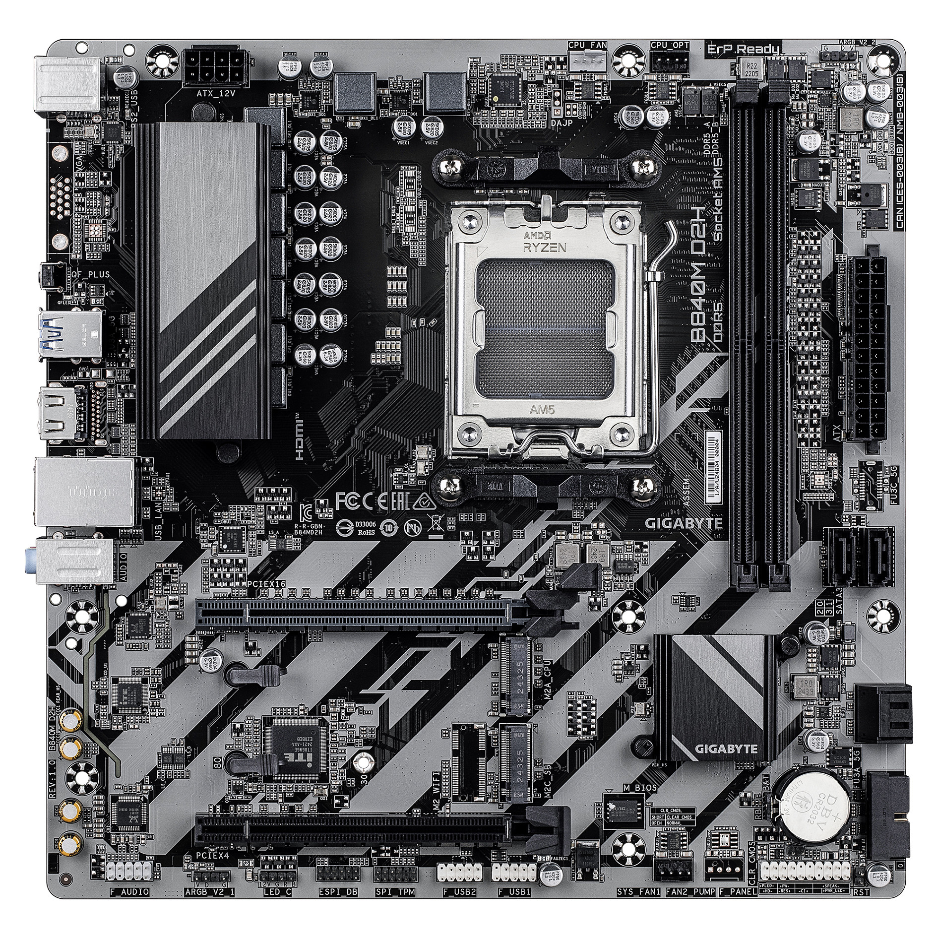 Gigabyte B840M D2H (B840.AM5.mATX.DDR5)