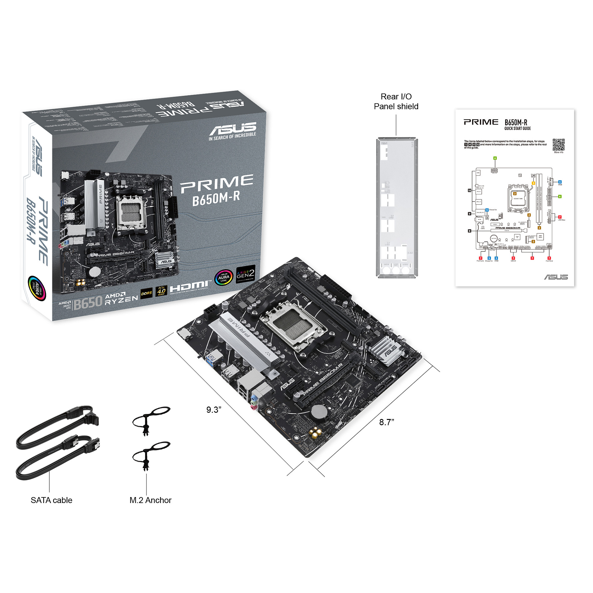 ASUS PRIME B650M-R (AMD.AM5.DDR5.mATX)
