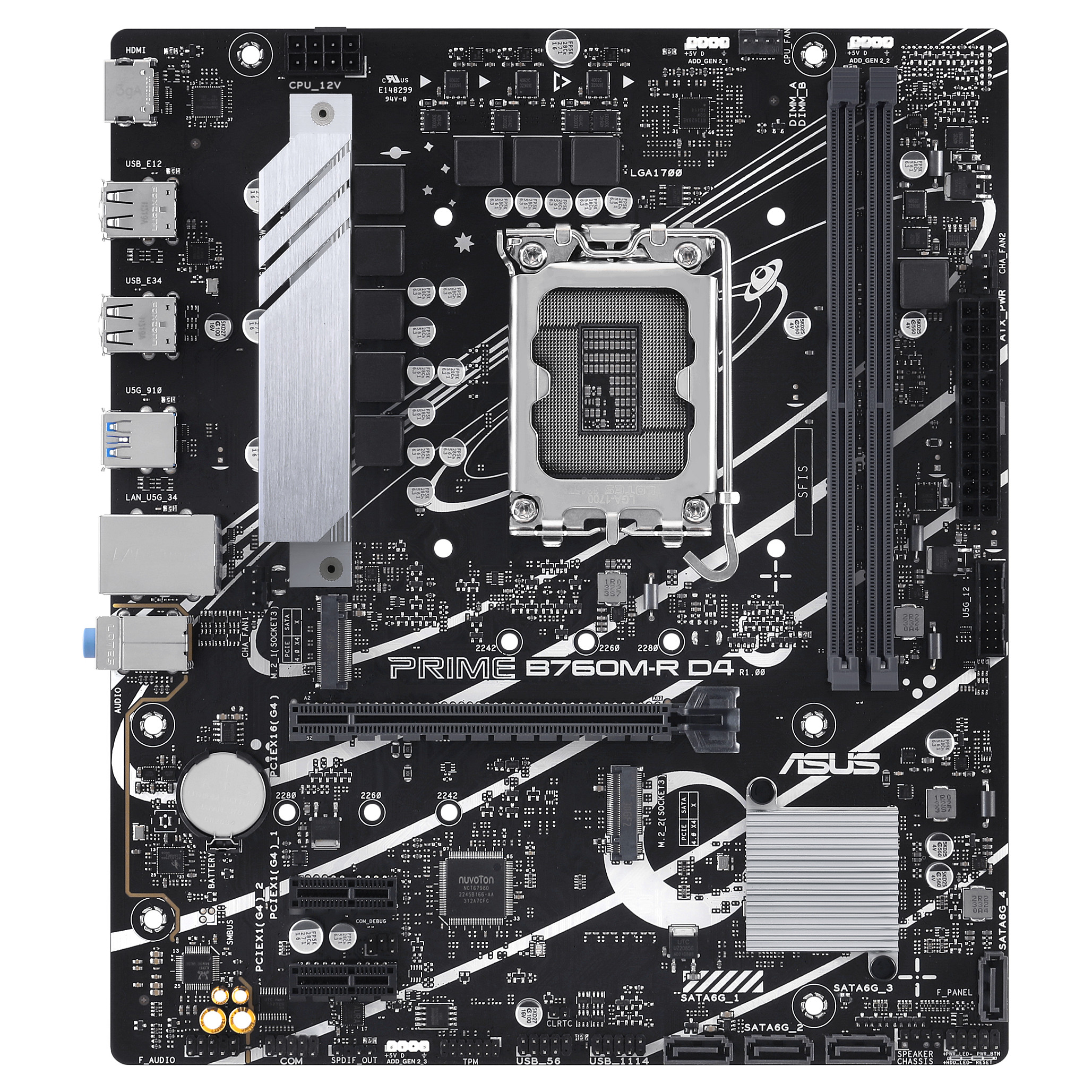 ASUS PRO B760M-R D4 (Intel.1700.DDR4.mATX)