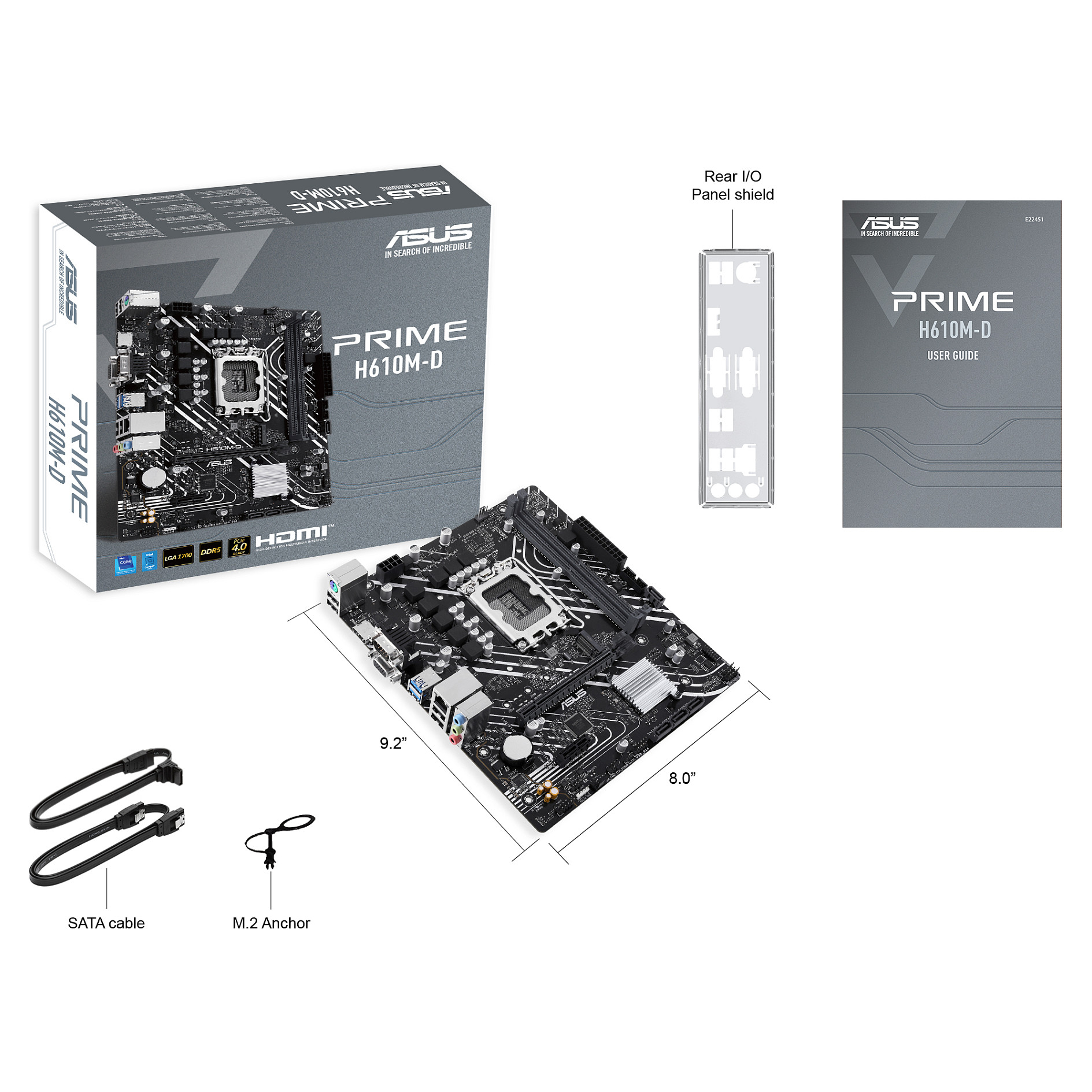 ASUS PRIME H610M-D (Intel.1700.DDR5.mATX)